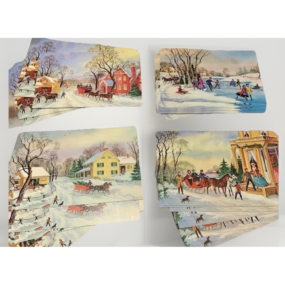 VTG Postcard LOT Victorian Christmas Winter Regency Retro Postcards Olympicard